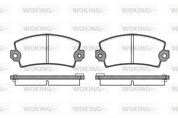 комплект спирачно феродо, дискови спирачки WOKING              
