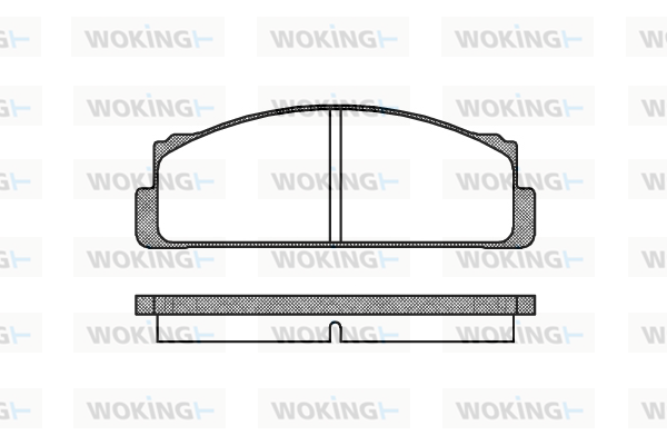 комплект спирачно феродо, дискови спирачки WOKING              