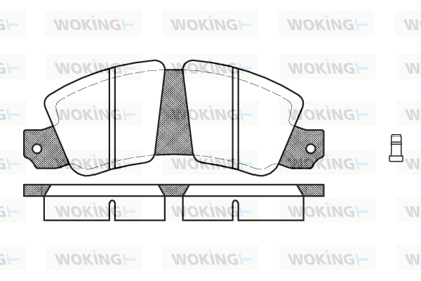 комплект спирачно феродо, дискови спирачки WOKING              