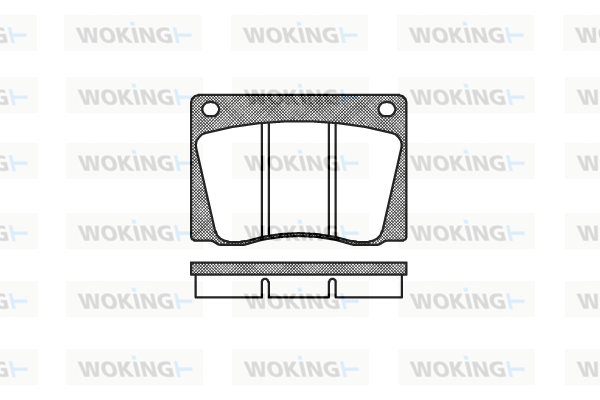 комплект спирачно феродо, дискови спирачки WOKING              