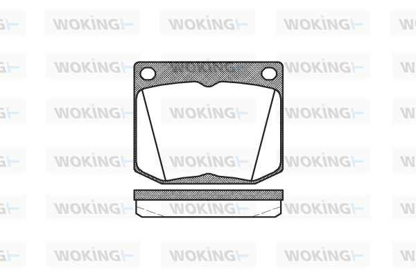 комплект спирачно феродо, дискови спирачки WOKING              