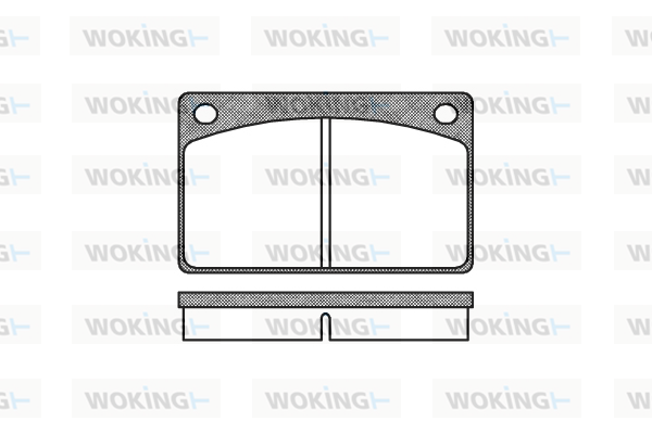 комплект спирачно феродо, дискови спирачки WOKING              