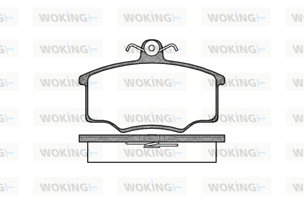 комплект спирачно феродо, дискови спирачки WOKING              