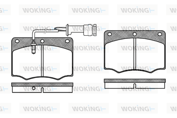 комплект спирачно феродо, дискови спирачки WOKING              