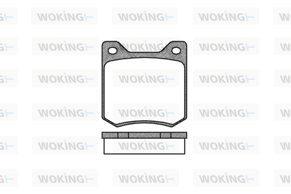 комплект спирачно феродо, дискови спирачки WOKING              