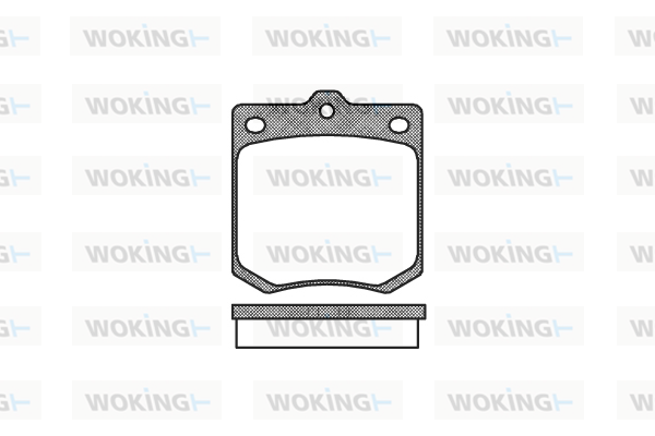 комплект спирачно феродо, дискови спирачки WOKING              