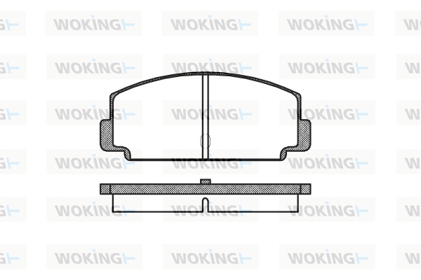 комплект спирачно феродо, дискови спирачки WOKING              