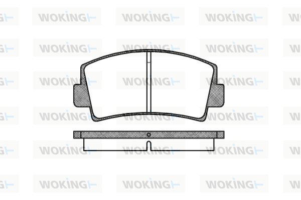 комплект спирачно феродо, дискови спирачки WOKING              