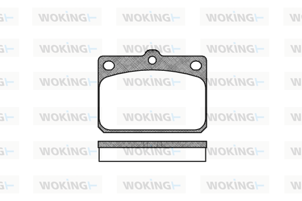 комплект спирачно феродо, дискови спирачки WOKING              