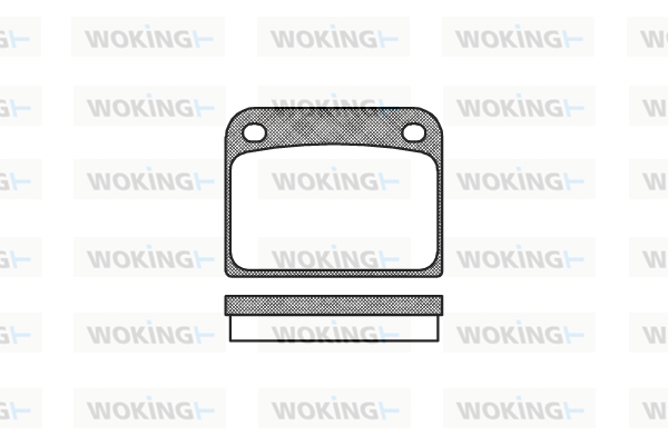 комплект спирачно феродо, дискови спирачки WOKING              