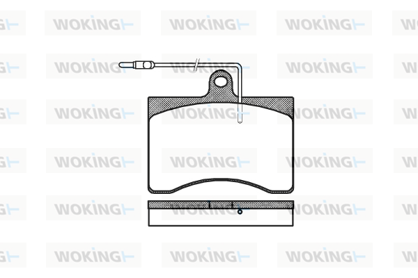 комплект спирачно феродо, дискови спирачки WOKING              