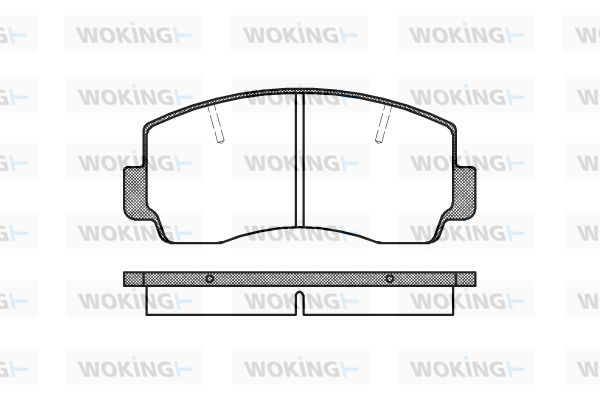 комплект спирачно феродо, дискови спирачки WOKING              