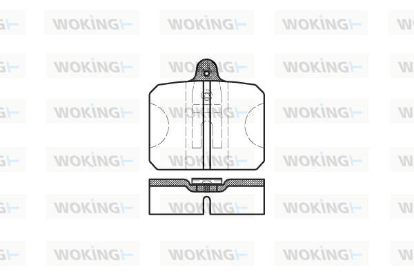 комплект спирачно феродо, дискови спирачки WOKING              