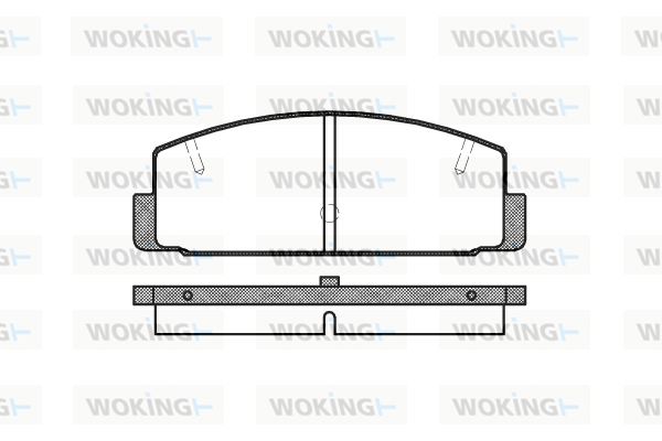 комплект спирачно феродо, дискови спирачки WOKING              