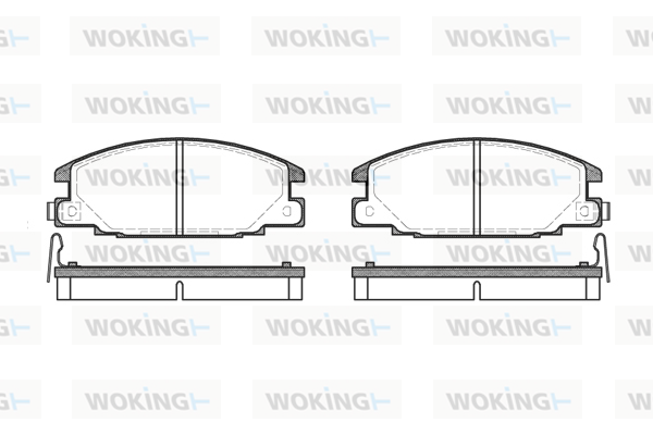 комплект спирачно феродо, дискови спирачки WOKING              