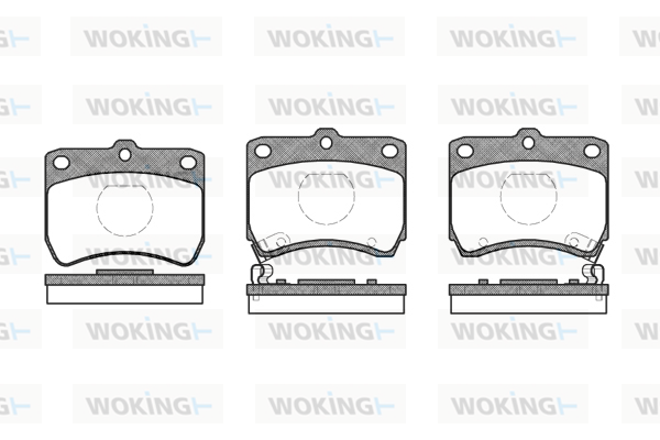комплект спирачно феродо, дискови спирачки WOKING              