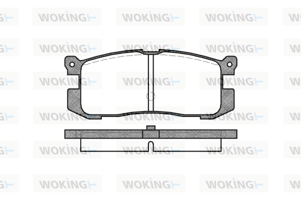 комплект спирачно феродо, дискови спирачки WOKING              