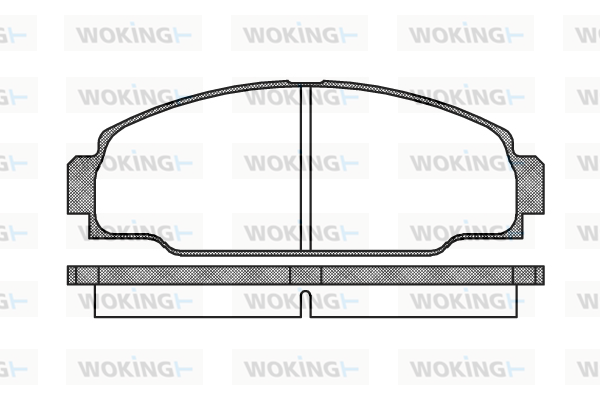 комплект спирачно феродо, дискови спирачки WOKING              