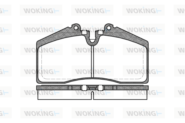 комплект спирачно феродо, дискови спирачки WOKING              