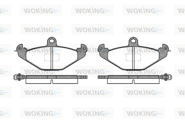 комплект спирачно феродо, дискови спирачки WOKING              