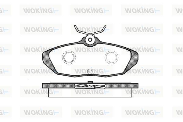 комплект спирачно феродо, дискови спирачки WOKING              