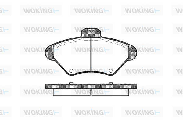 комплект спирачно феродо, дискови спирачки WOKING              