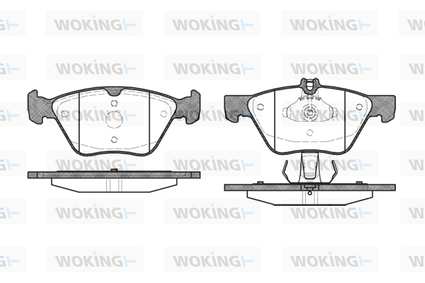 комплект спирачно феродо, дискови спирачки WOKING              