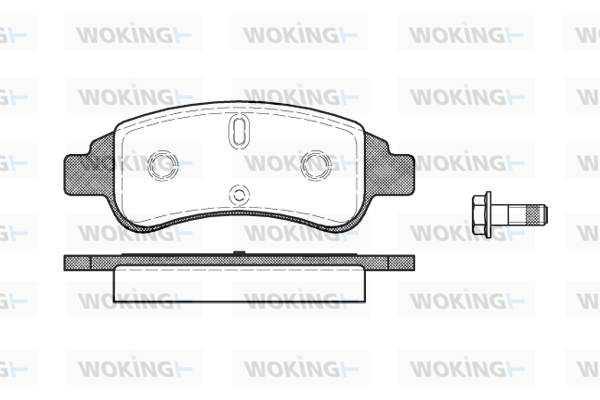 комплект спирачно феродо, дискови спирачки WOKING              