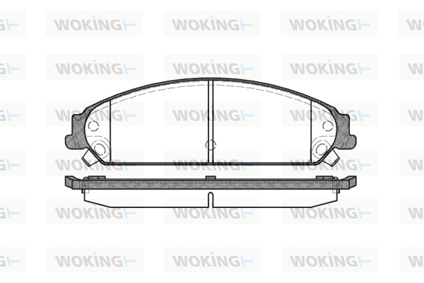 комплект спирачно феродо, дискови спирачки WOKING              