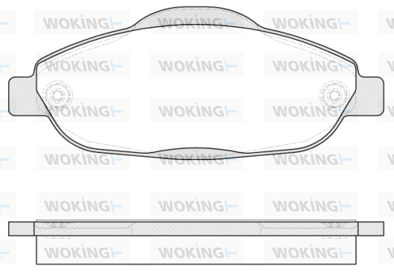 комплект спирачно феродо, дискови спирачки WOKING              