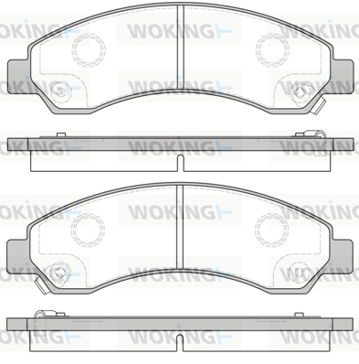 комплект спирачно феродо, дискови спирачки WOKING              