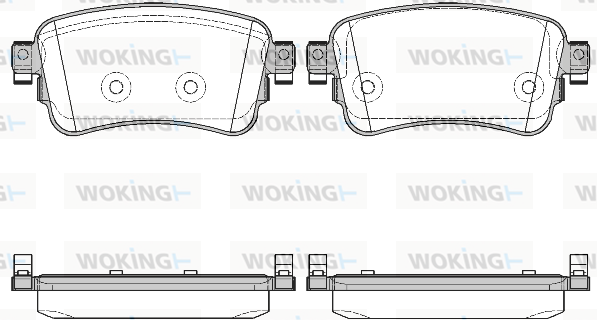 Комплект спирачно феродо, дискови спирачки WOKING