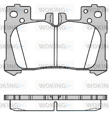 комплект спирачно феродо, дискови спирачки WOKING              
