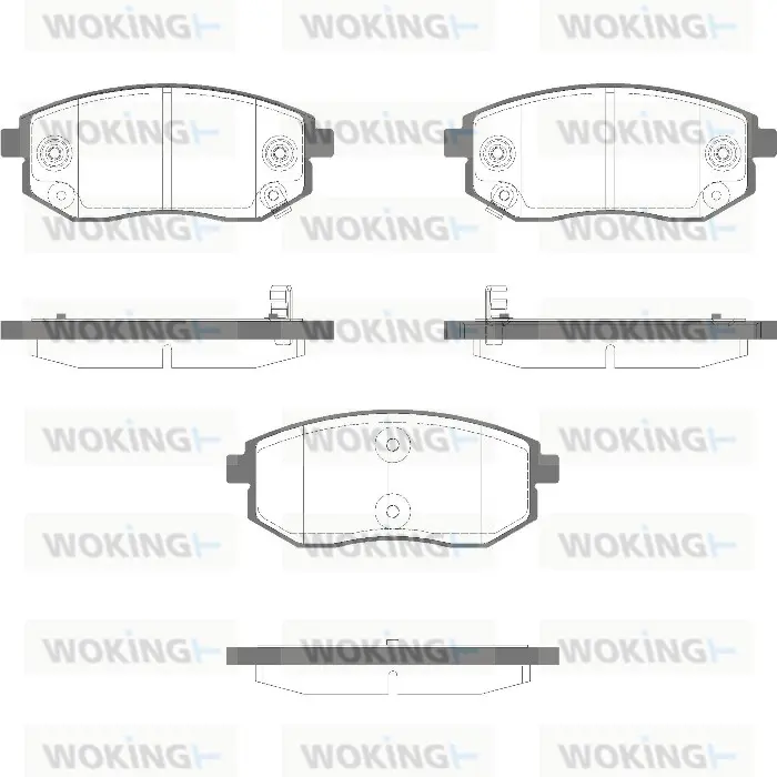 Комплект спирачно феродо, дискови спирачки WOKING