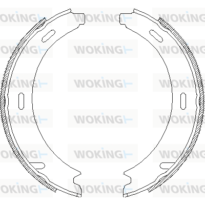 комплект спирачна челюст, ръчна спирачка WOKING              