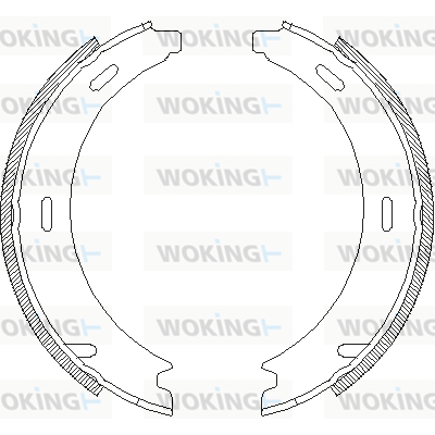 комплект спирачна челюст, ръчна спирачка WOKING              