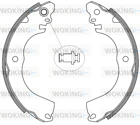 комплект спирачна челюст WOKING              