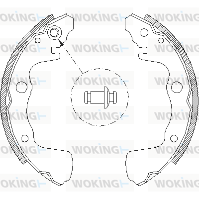 комплект спирачна челюст WOKING              