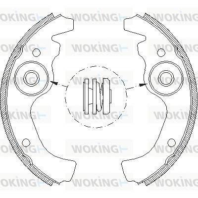 комплект спирачна челюст WOKING              