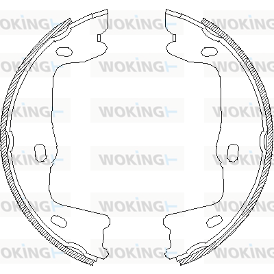 комплект спирачна челюст, ръчна спирачка WOKING              