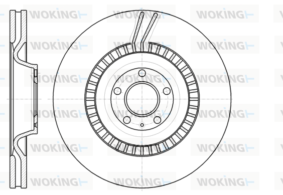 Спирачни дискове за AUDI A8 (4E_) 3.2 FSI D61238.10 WOKING              