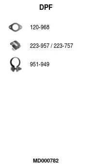 филтър за сажди-твърди частици, изпускателна система FA1                 