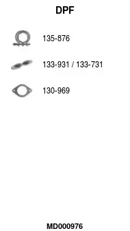 филтър за сажди-твърди частици, изпускателна система FA1                 