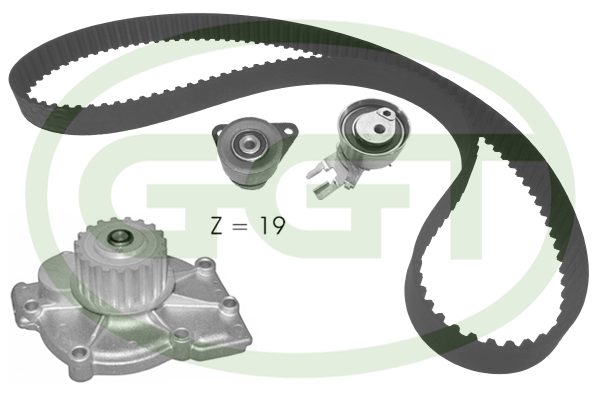 водна помпа+ к-кт ангренажен ремък GGT                 