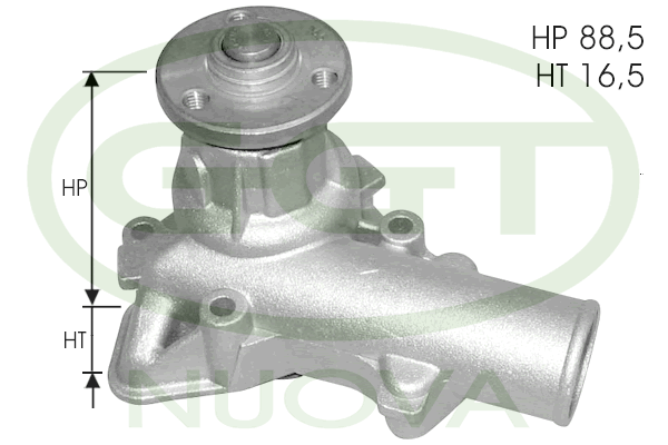 водна помпа, охлаждане на двигателя GGT                 