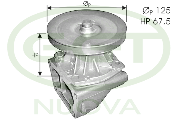 водна помпа, охлаждане на двигателя GGT                 