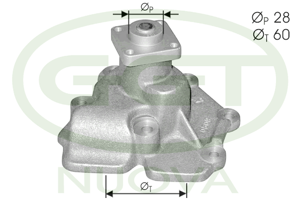 водна помпа, охлаждане на двигателя GGT                 