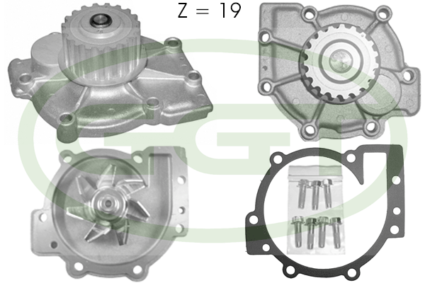 водна помпа, охлаждане на двигателя GGT                 