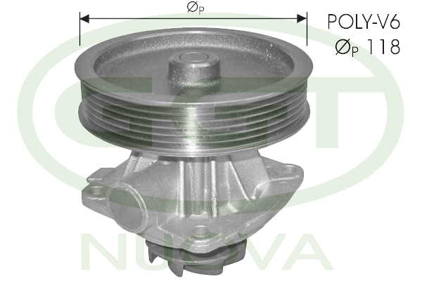водна помпа, охлаждане на двигателя GGT                 