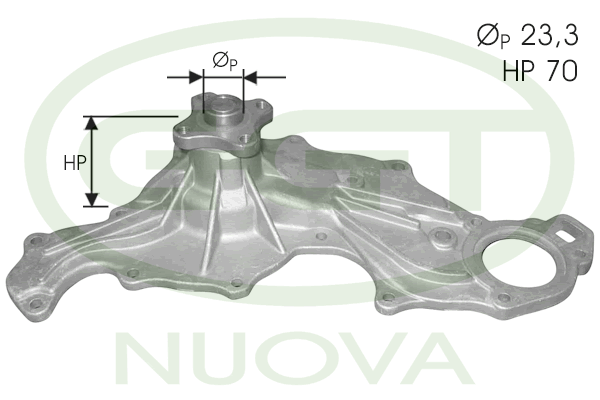 водна помпа, охлаждане на двигателя GGT                 